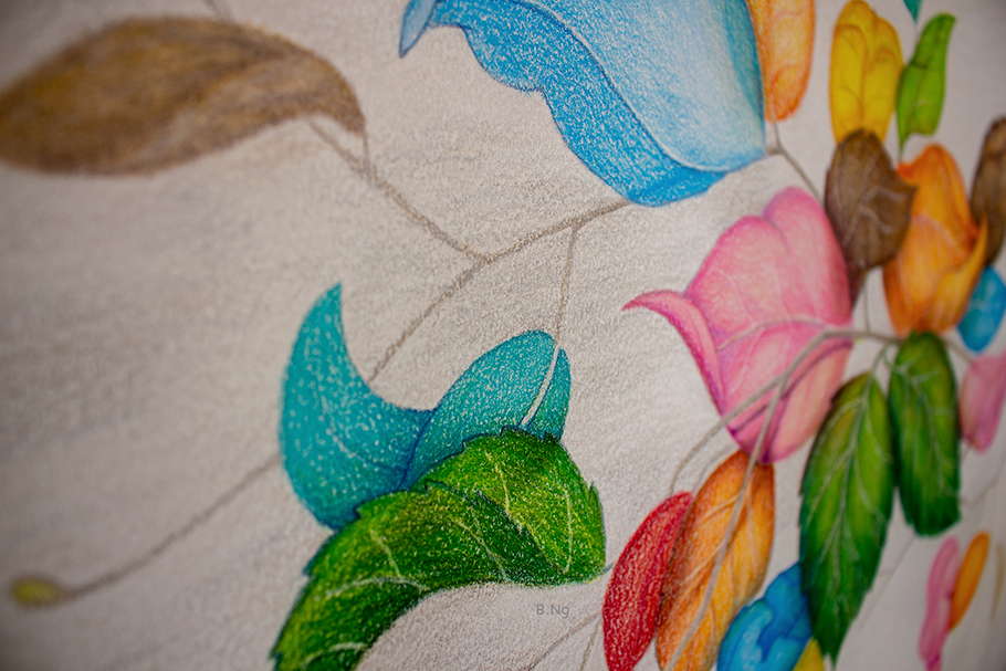Autumn Leaves coloring close up